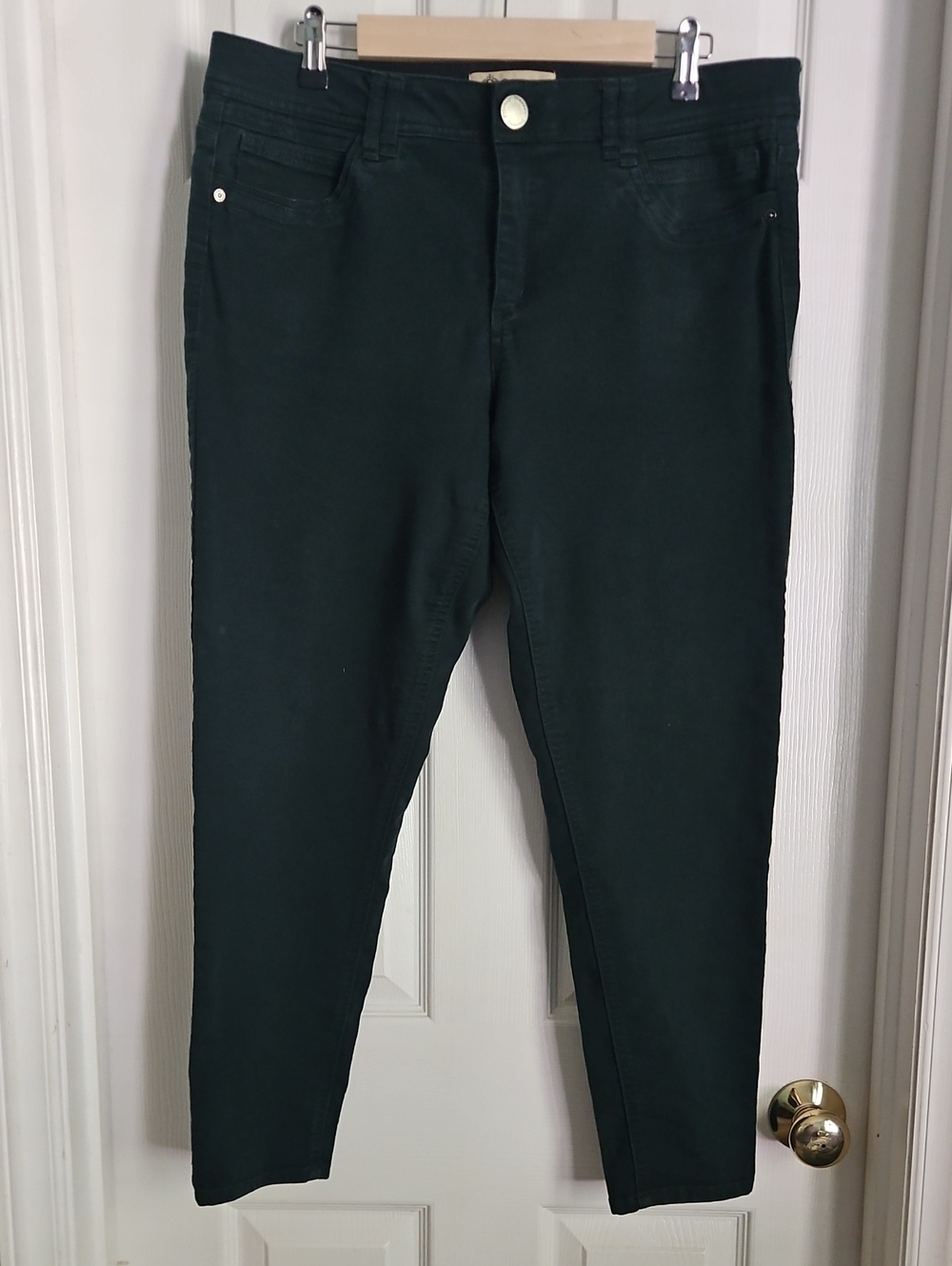 Democracy Forest Green Skinny Jeans 14 "Ab" Technology Comfy Stretch Waistband